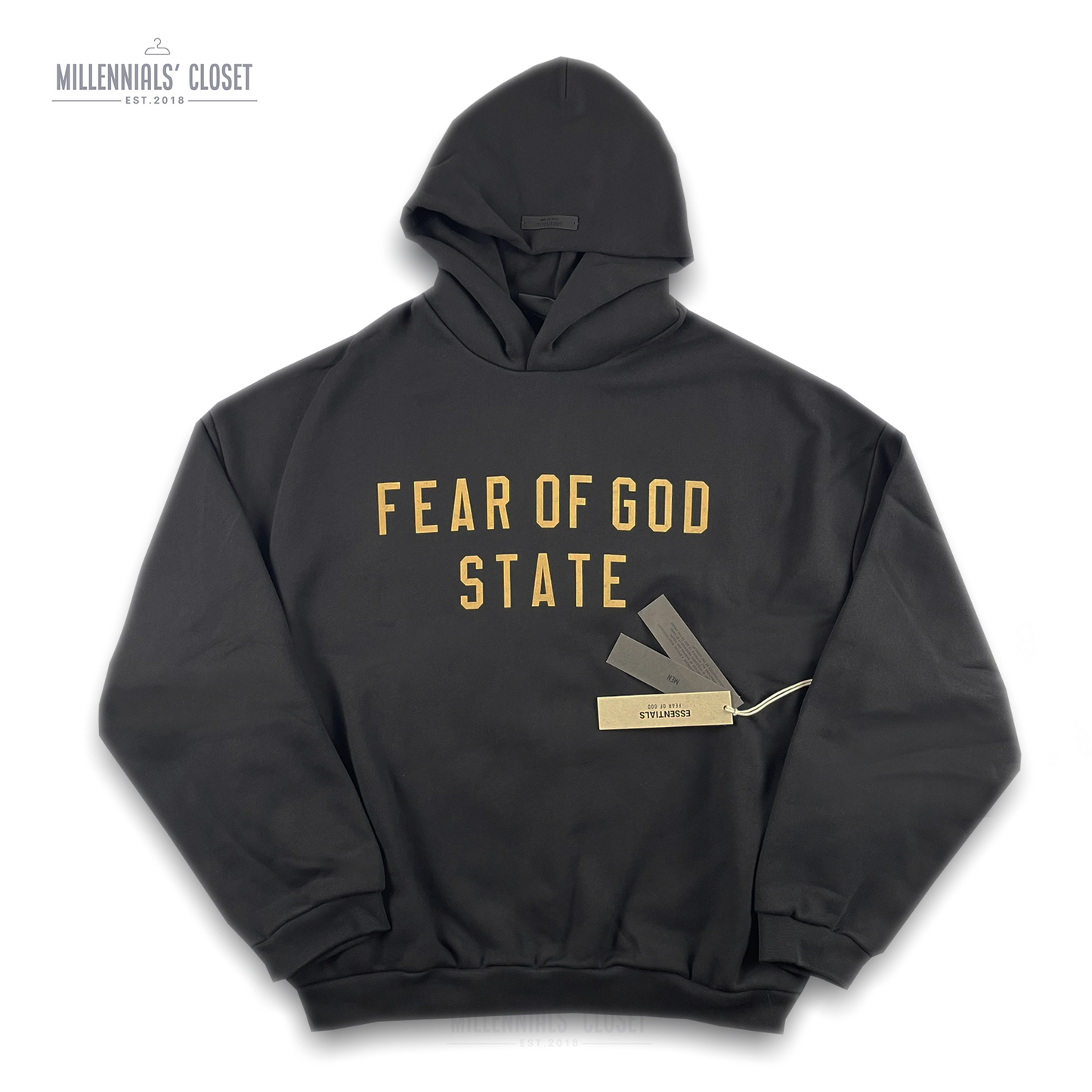 Fear of God Essentials Fleece Hoodie Black FW24